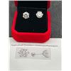 Image 2 : $2250 APPRAISED FILAGREE .925 SILVER 4.00 CARAT STUD EARRINGS