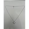 Image 3 : $1065 APPRAISED .925 SILVER 10 CARAT SOLITAIRE NECKLACE AND CHAIN SET