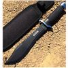 Image 1 : Defender Xtreme 7598 13″ Serrated Blade All Black Hunting Knife with Sheath