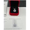 Image 2 : $1070 APPRAISED .925 SILVER PENDANT WITH 1.0 CARAT SOLITAIRE
