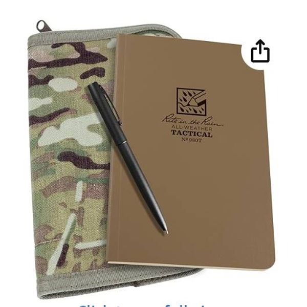 Rite in the Rain All-Weather Field Kit No. 980T-KIT with Multicam Cover and Pen