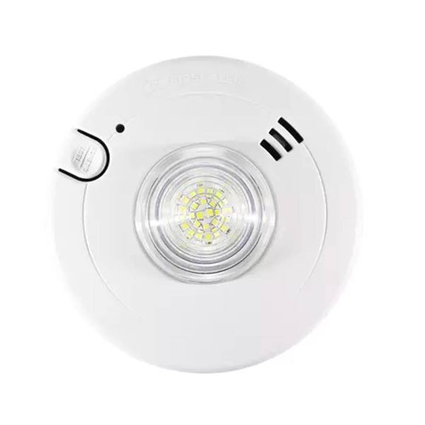 Lot. of 4 BRK 7020BSLA Slim LED Strobe Smoke Alarms With 120V Hardwire And Battery Backup