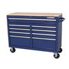 Image 1 : Husky Standard-Duty 46 inch W 9-Drawer Mobile Workbench with Solid Wood Top in Gloss BlueModel # H46