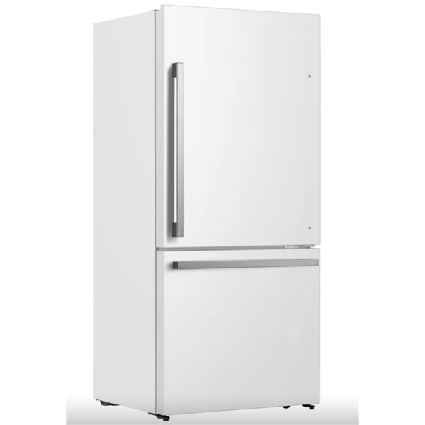 Hisense RB17A2CWE Bottom Freezer Refrigerator, 31 inch Width, ENERGY STAR Certified, Counter Depth, 