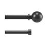 Image 1 : Umbra Bolas Double Adjustable Curtain Rod – Matte Black – 72 to 144-in