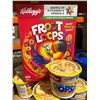Image 2 : Lot of Kellogg’s Froot Loops (320 g) and Corn Pops Cups (39 g Each)