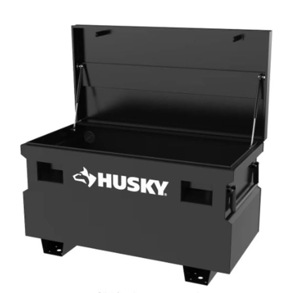 Husky Heavy Duty 48 Inch Job Site Storage Box In Black