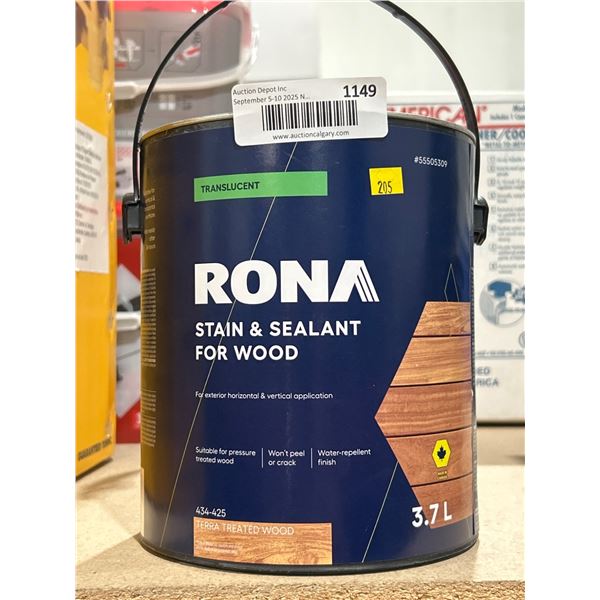 RONA Translucent Stain & Sealant for Wood 3.7L 434-425