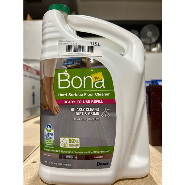 Bona Hard-Surface Floor Cleaner Ready-to-Use Refill – 3.78 Liters