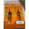 Image 2 : Lot of 2 Fiskars Precision Trimming and Shaping Scissors with Titanium Coated Blades