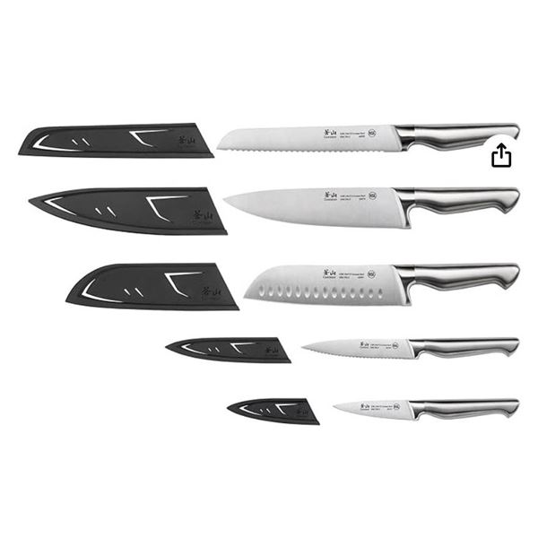 Cangshan 5-Piece Knife Set with German Steel Blades (No Sheaths)