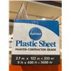 Image 4 : Ralston Painter-Contractor Grade Clear Plastic Sheet, 2.7m x 122m (333 Sq M)