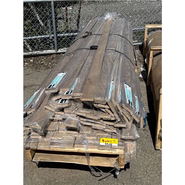 Pallet Lot of Eclipse 96 inch moulding/ trim/edging-Ruby Grey