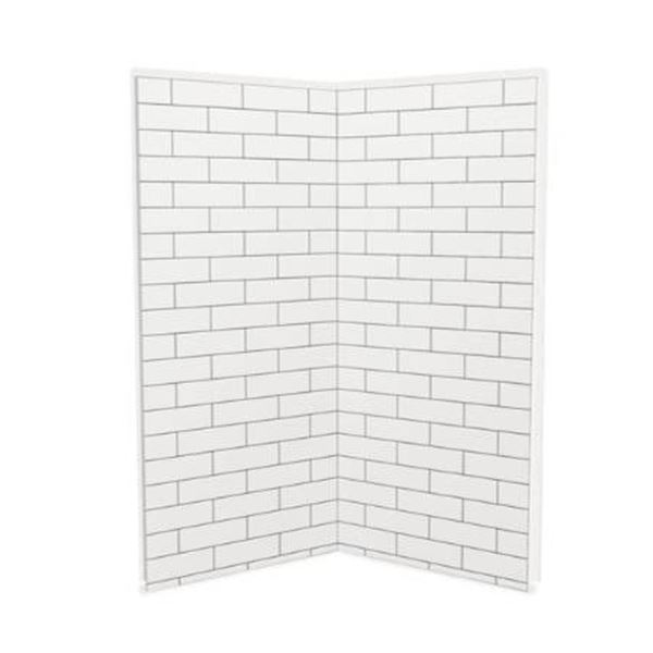 MAAX Utile Metro Tux Corner Shower Wall Kit, 36 x 36 x 80 Inches