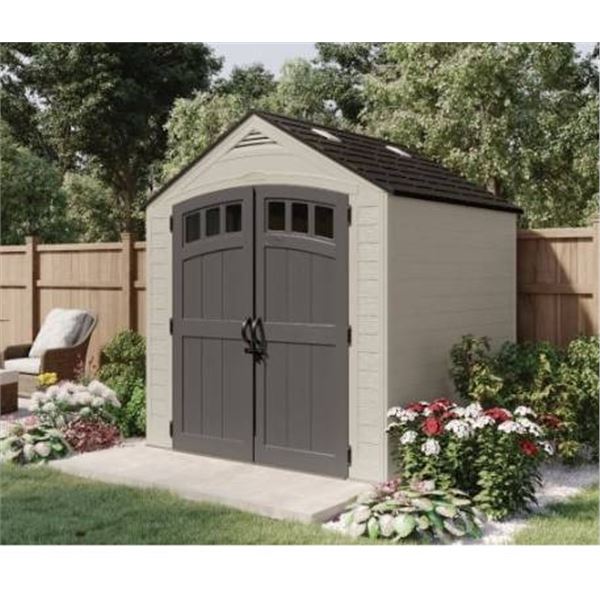 Suncast Cloverdale® 7 ft. x 7 ft. Storage Shed 327 Cubic Ft. Capacity