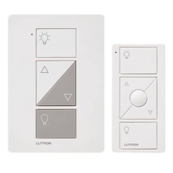 Lutron Caseta Wireless Smart Lighting Lamp Dimmer and Remote Kit, P-PKG1P-WH-C, White, Works with Al