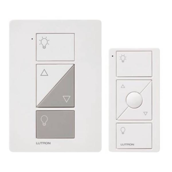 Lutron Caseta Wireless Smart Lighting Lamp Dimmer and Remote Kit, P-PKG1P-WH-C, White, Works with Al