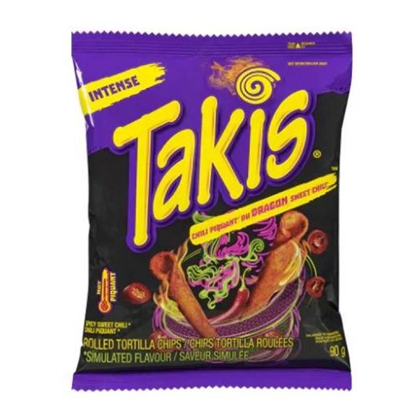 Takis Intense Chips Chili Dragon Sweet Chili Flavor 18x90g