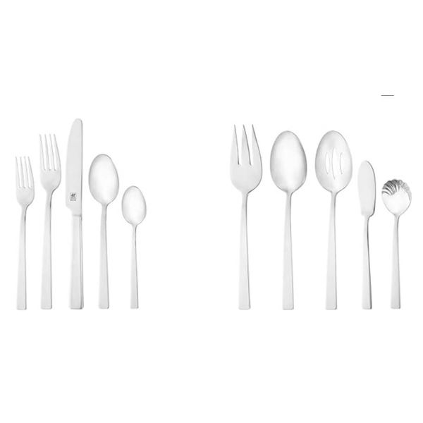 Zwilling J.A. Henckels King 65 Piece Dinner Set Polished Silver Service for 12