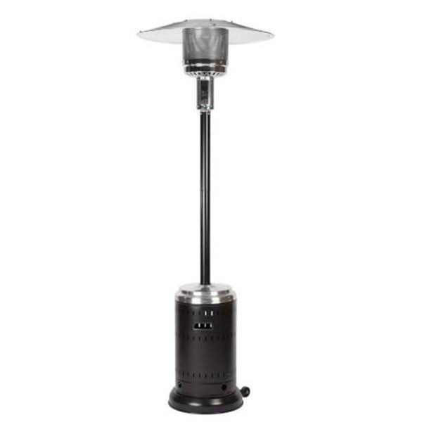 Fire Sense Commercial Patio Heater, Stainless Steel and Black Powder Coating