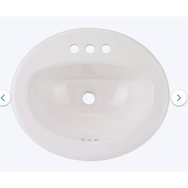 Project Source Drop-In Sink, White Finish, Model 0328882 / 16905005