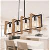 Image 1 : Landon & Co. 4-Light Pendant Luminaire with Wood Finish Design