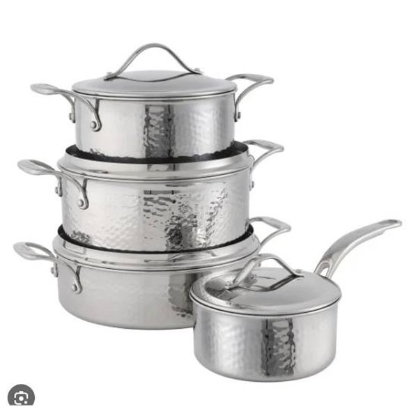 Lagostina 5-Ply Stainless Steel 8-Piece Cookware Set