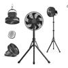 Image 1 : Quntis 10-Inch Folding Fan with Rechargeable Battery and Tripod Stand