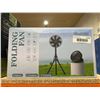 Image 2 : Quntis 10-Inch Folding Fan with Rechargeable Battery and Tripod Stand
