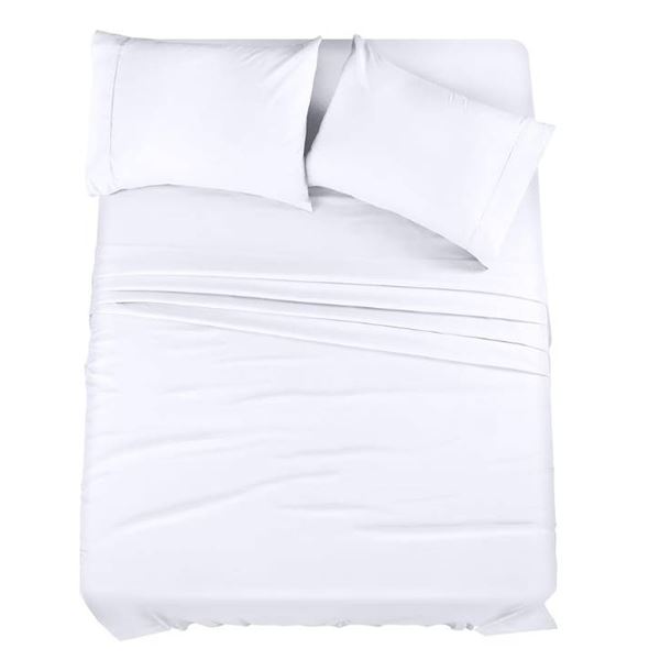 Utopia Bedding 4-Piece Bed Sheet Set – Full – White