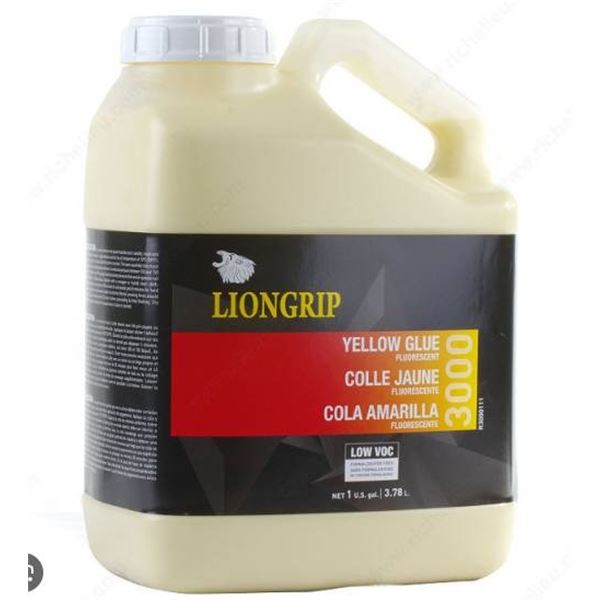 LionGrip 3000 Yellow Glue Fluorescent Low VOC 1 Gallon