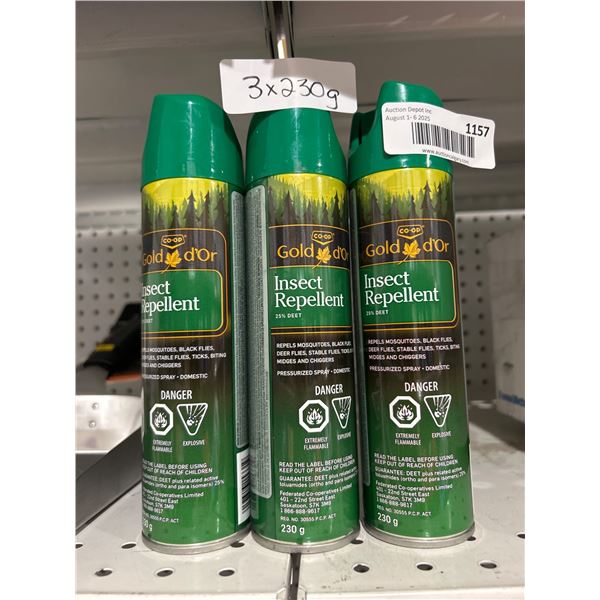 Co-op Gold Insect Repellent, 230g, Lot of 3