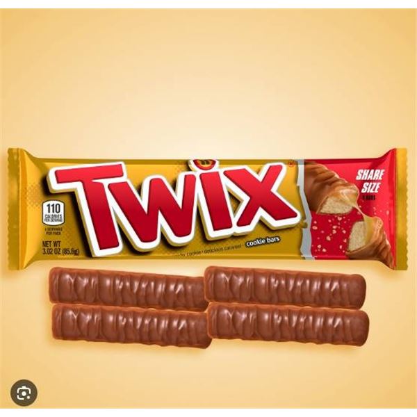 Twix Cookie Bars 4 Pack, Total of 16 Bars, 65g Each