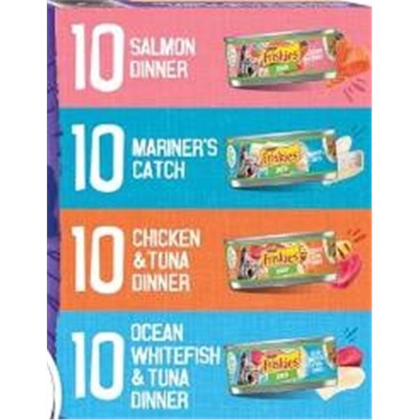 40 Cans of Purina Friskies Wet Cat Food, 156g Each