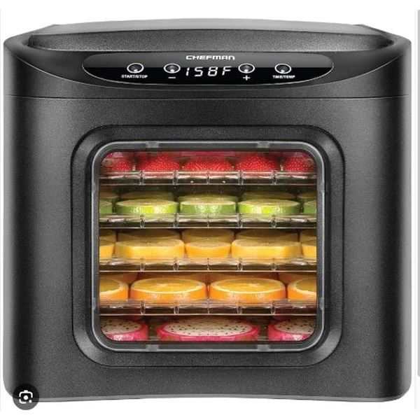 Chefman 6-Tray Food Dehydrator With Adjustable Time and Temperature