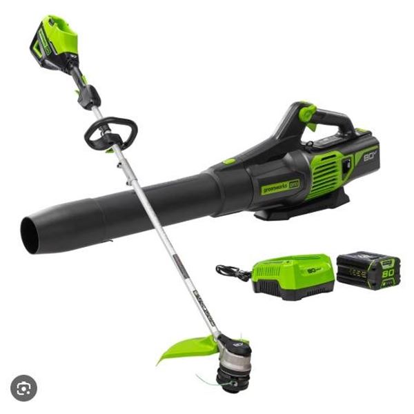 Greenworks Pro 80V 16-Inch String Trimmer and 730 CFM Jet Blower Combo Kit