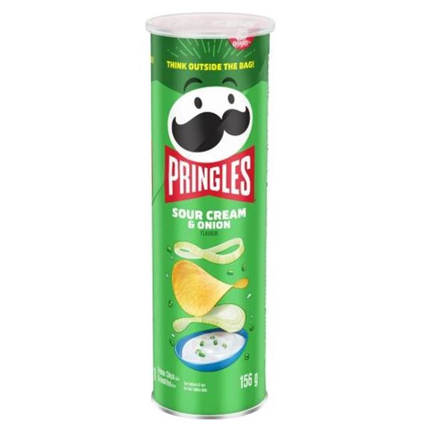 Pringles Sour Cream And Onion 14 x 156g Snack Cans