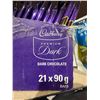 Image 3 : Cadbury Premium Dark Chocolate Bars, 21 x 90 g