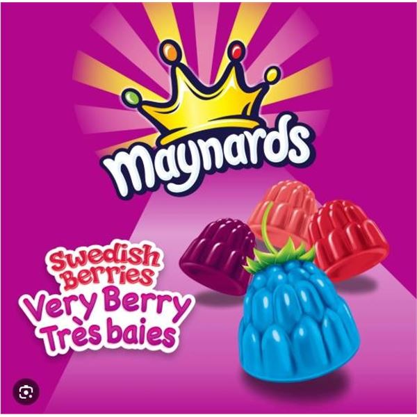 Maynards Swedish Berries Very Berry 154g, Pack of 12