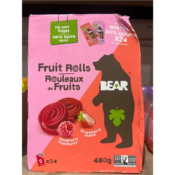 Bear Fruit Rolls Variety Pack 480g – Raspberry and Strawberry Flavors