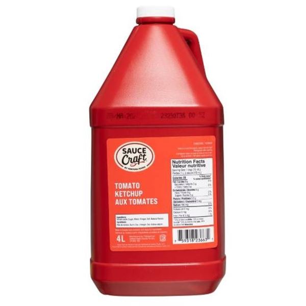 Sauce Craft Tomato Ketchup 4L Bottle by Ventura Foods