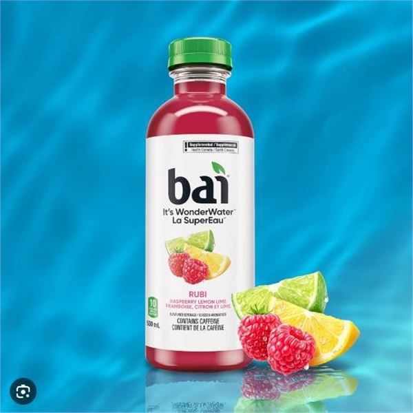 Bai Its WonderWater Raspberry Lemon Lime, 12 x 530ml