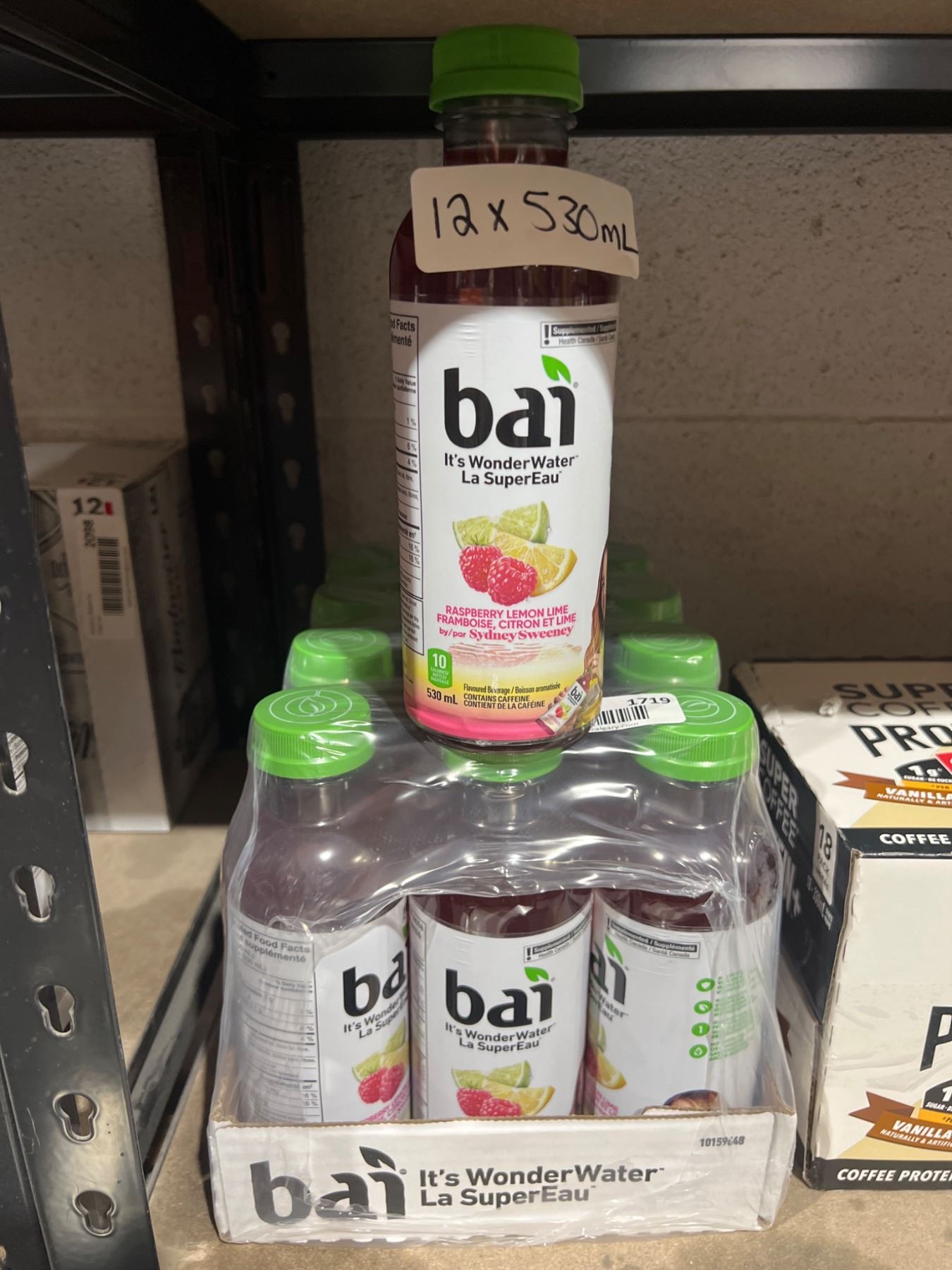 Bai Its WonderWater Raspberry Lemon Lime, 12 x 530ml