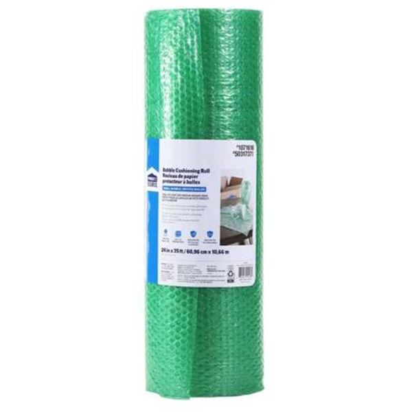 Project Source Bubble Cushioning Roll, 2 ft x 35 ft, Green case lot of 9