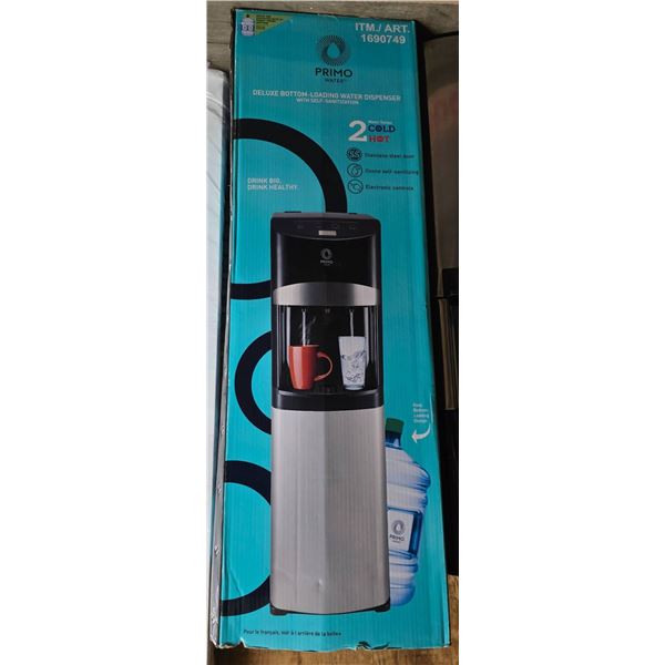 Primo Top-Load Water Dispenser, Model 601177, Black/Stainless Steel