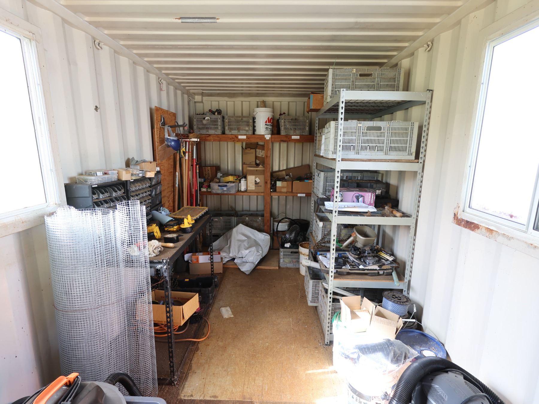 Container Hardware Store Contents of Container: Shelving, Bins, Tools, Hardware, etc (container ...