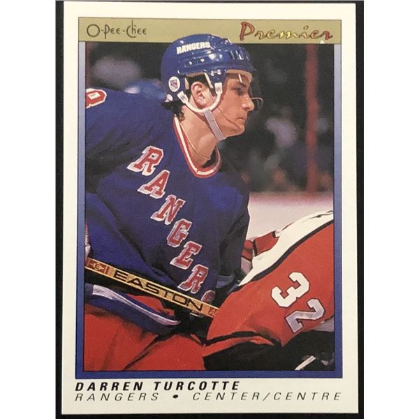 1990-91 O-PEE-CHEE PREMIER DARREN TURCOTTE ROOKIE CARD