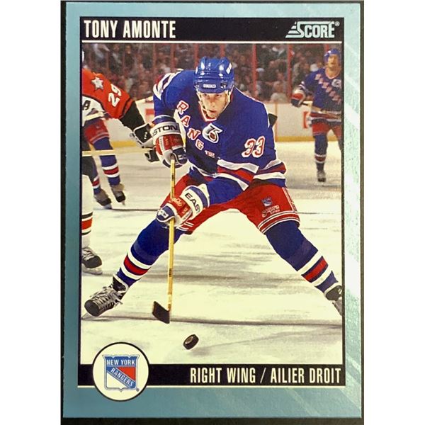 1992-93 SCORE TONY AMONTE ROOKIE CARD