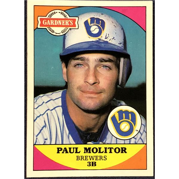 1983 GARDNER'S BAKERY MILWAUKEE BREWERS - PAUL MOLITOR (HOF)