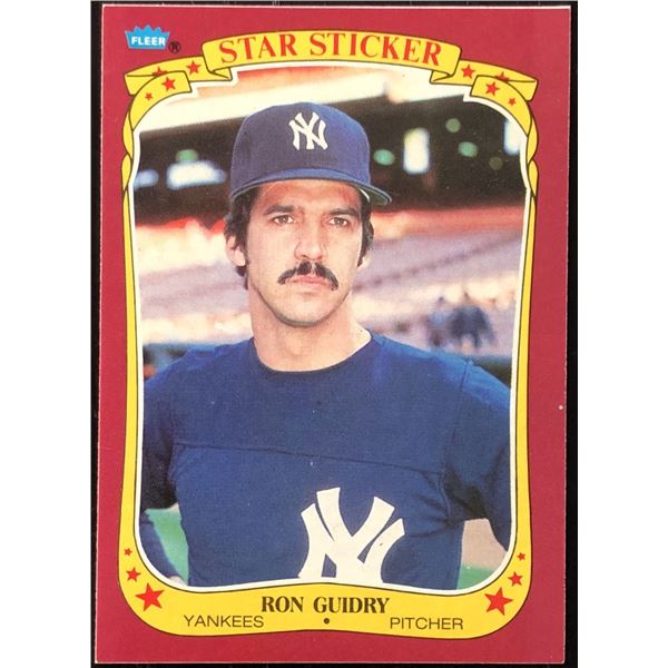 1986 FLEER RON GUIDRY (HOF)